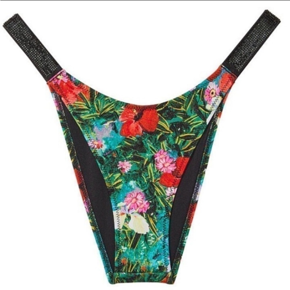 Victoria Secret Tropical shine strap bikini bottoms-Small